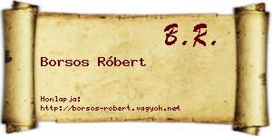Borsos Róbert névjegykártya